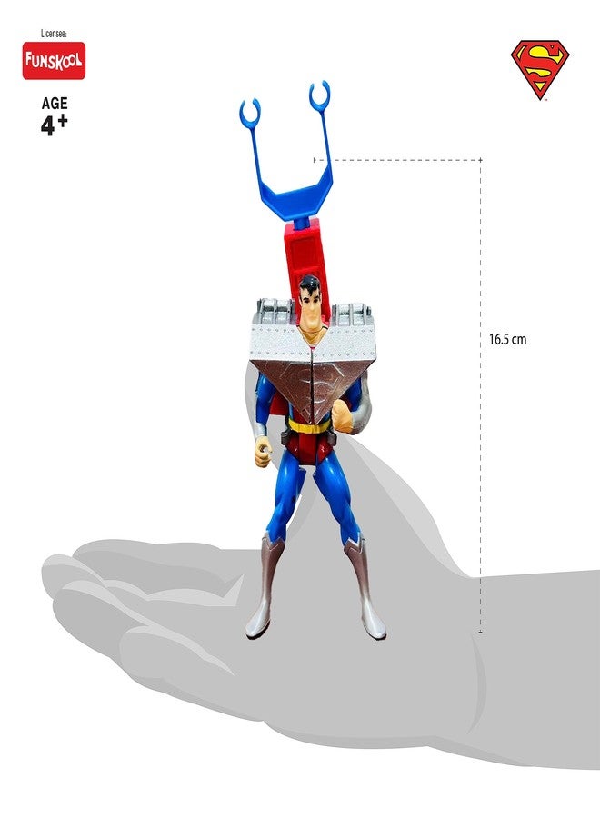 Funskool-Ultra Shield Superman,Classic Action Figures with Articulation,6 inches,Collectible,for 4 Year Old Kids and Above,Toy - Image 3